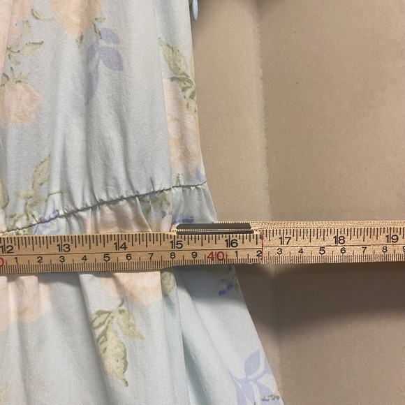 LoveShackFancy Target Women's Dress Size 14 Floral Maxi Puff Sleeve Cottagecore - Picture 13 of 14